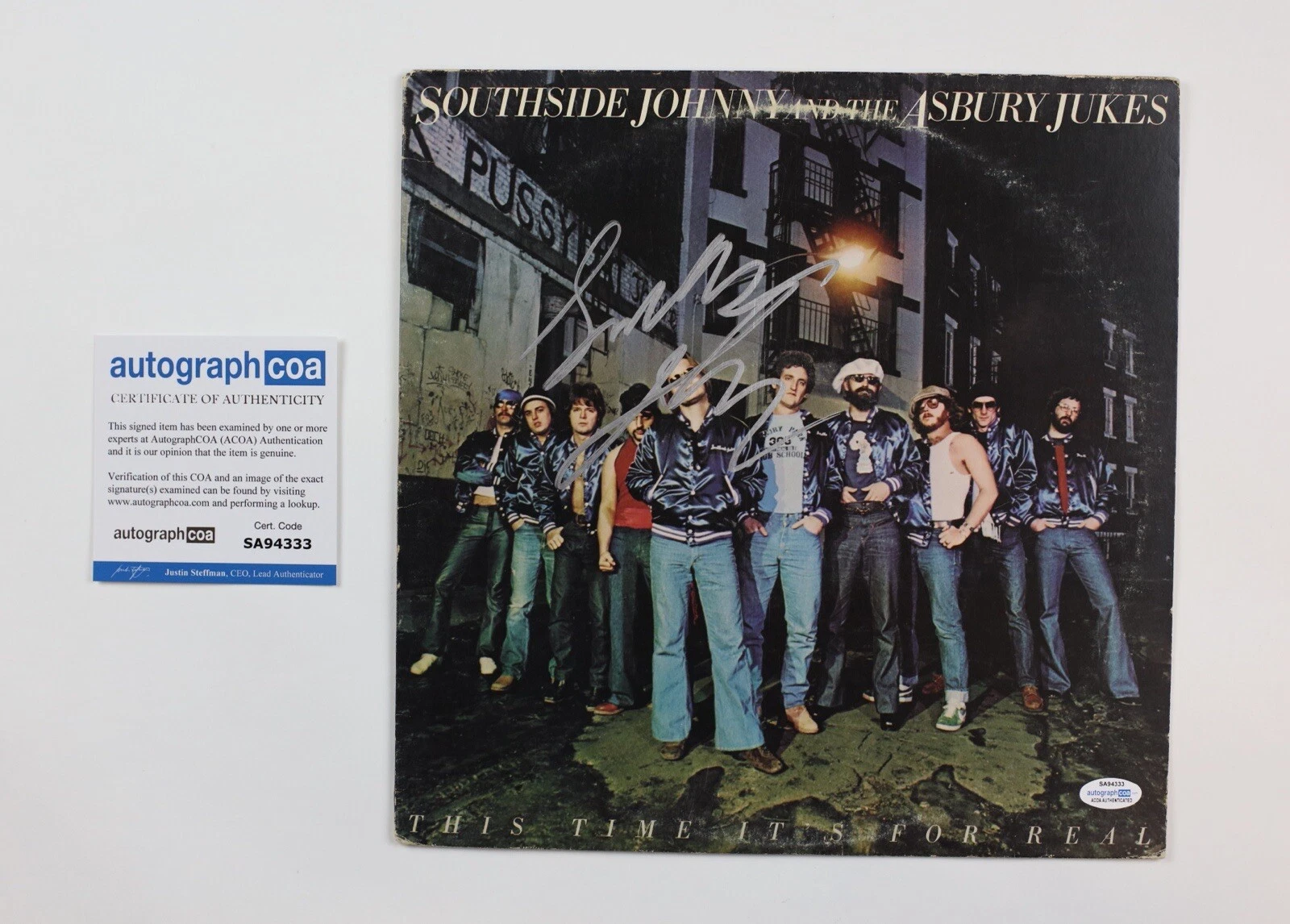 SOUTHSIDE JOHNNY SIGNED AUTOGRAPH VINYL RECORD ALBUM ACOA COA SPRINGSTEEN