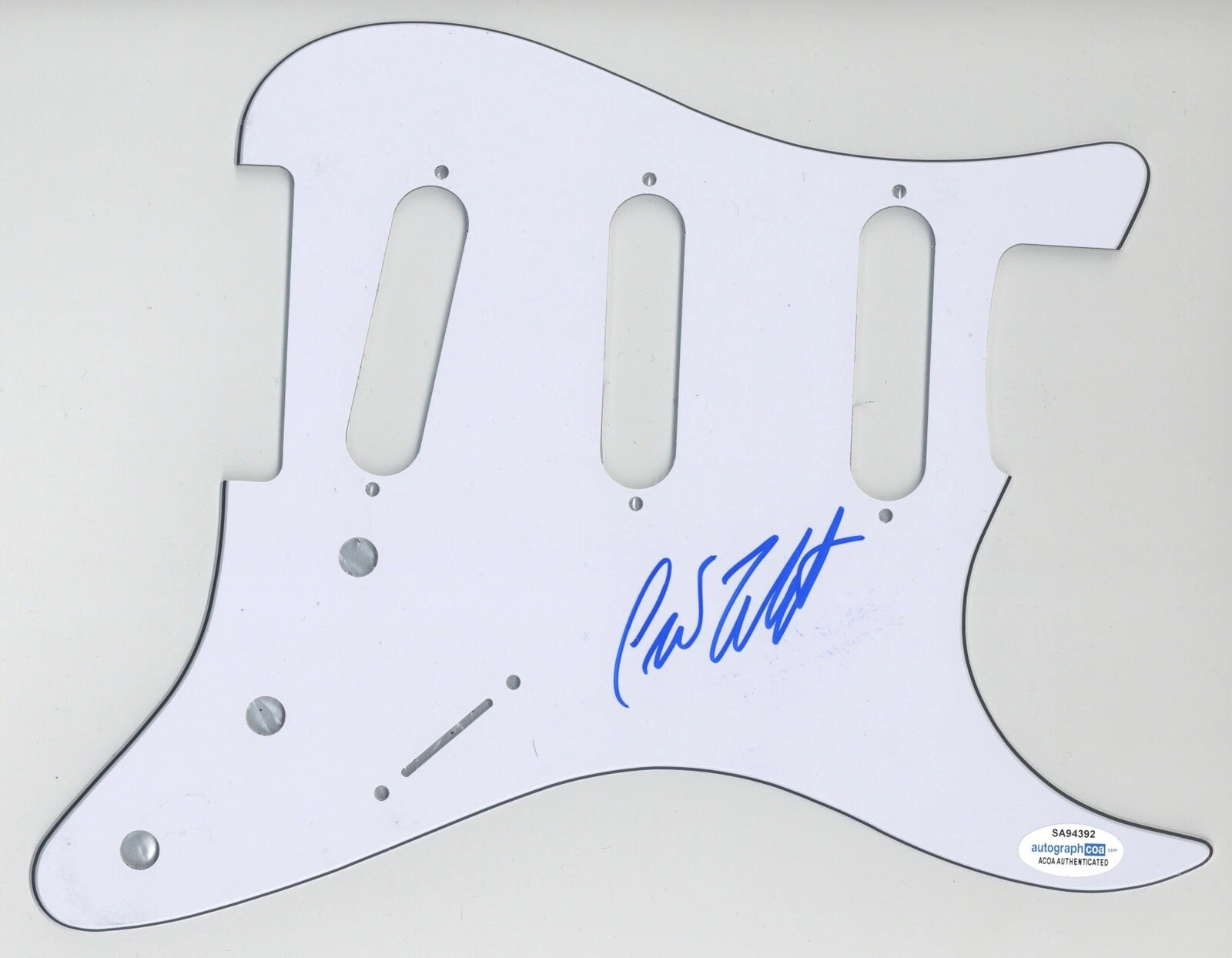 PHILLIP LABONTE ALL THAT REMAINS SIGNED AUTOGRAPH STRAT GUITAR PICKGUARD ACOA