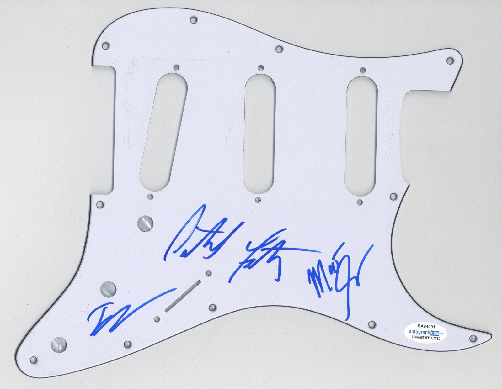 GA-20 ROCK BAND SIGNED AUTOGRAPH STRAT GUITAR PICKGUARD ACOA COA MATT STUBBS