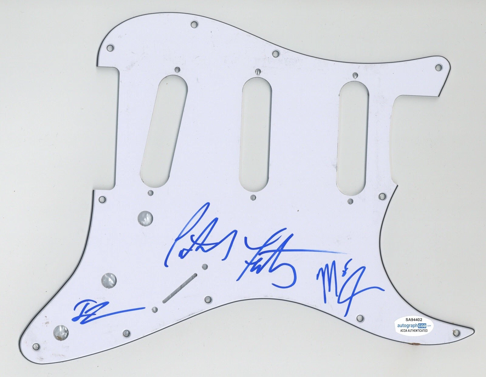 GA-20 ROCK BAND SIGNED AUTOGRAPH STRAT GUITAR PICKGUARD ACOA COA MATT STUBBS