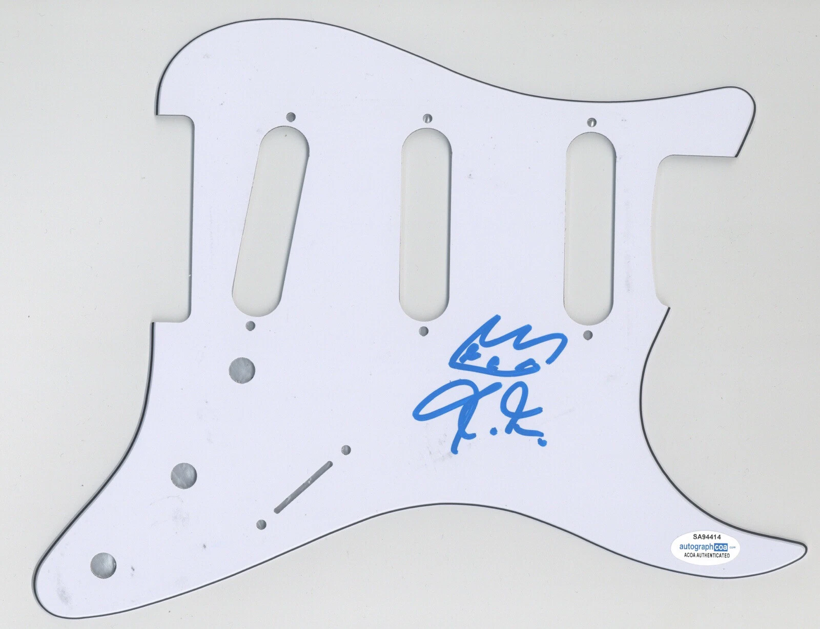 CHRISTONE KINGFISH INGRAM SIGNED AUTOGRAPH STRAT GUITAR PICKGUARD ACOA COA BLUES