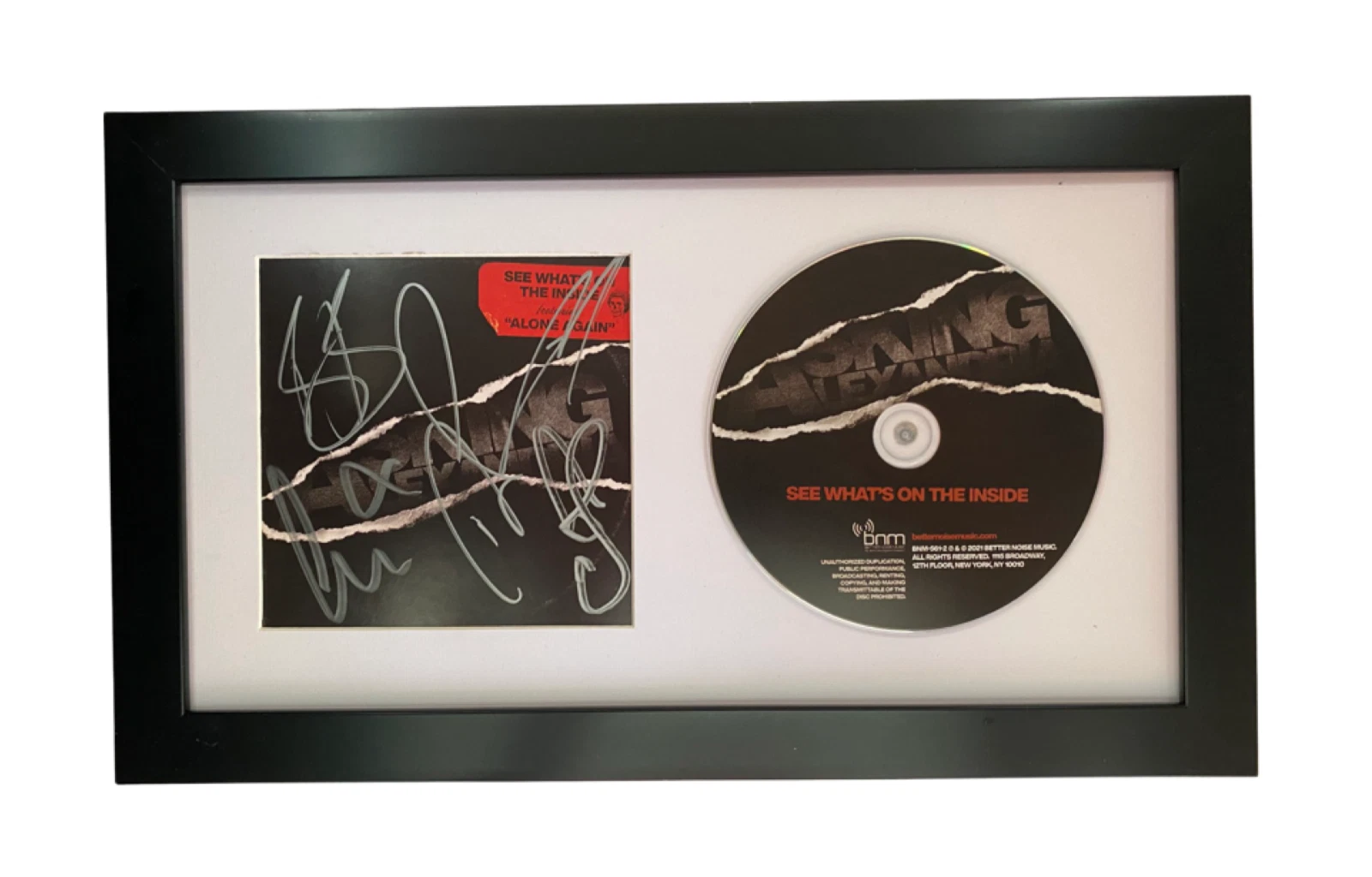 Asking Alexandria Signed See What's On The Inside Framed CD Cover Display COA