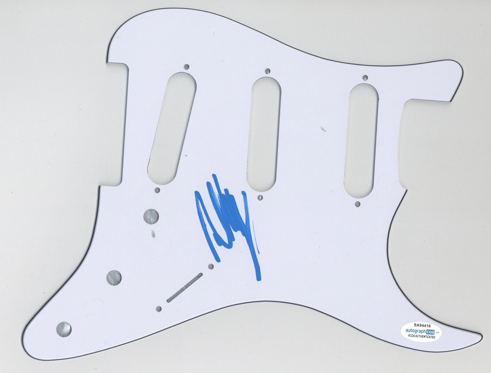 NICK LACHEY 98 DEGREES SIGNED AUTOGRAPH STRAT GUITAR PICKGUARD ACOA COA POP STAR