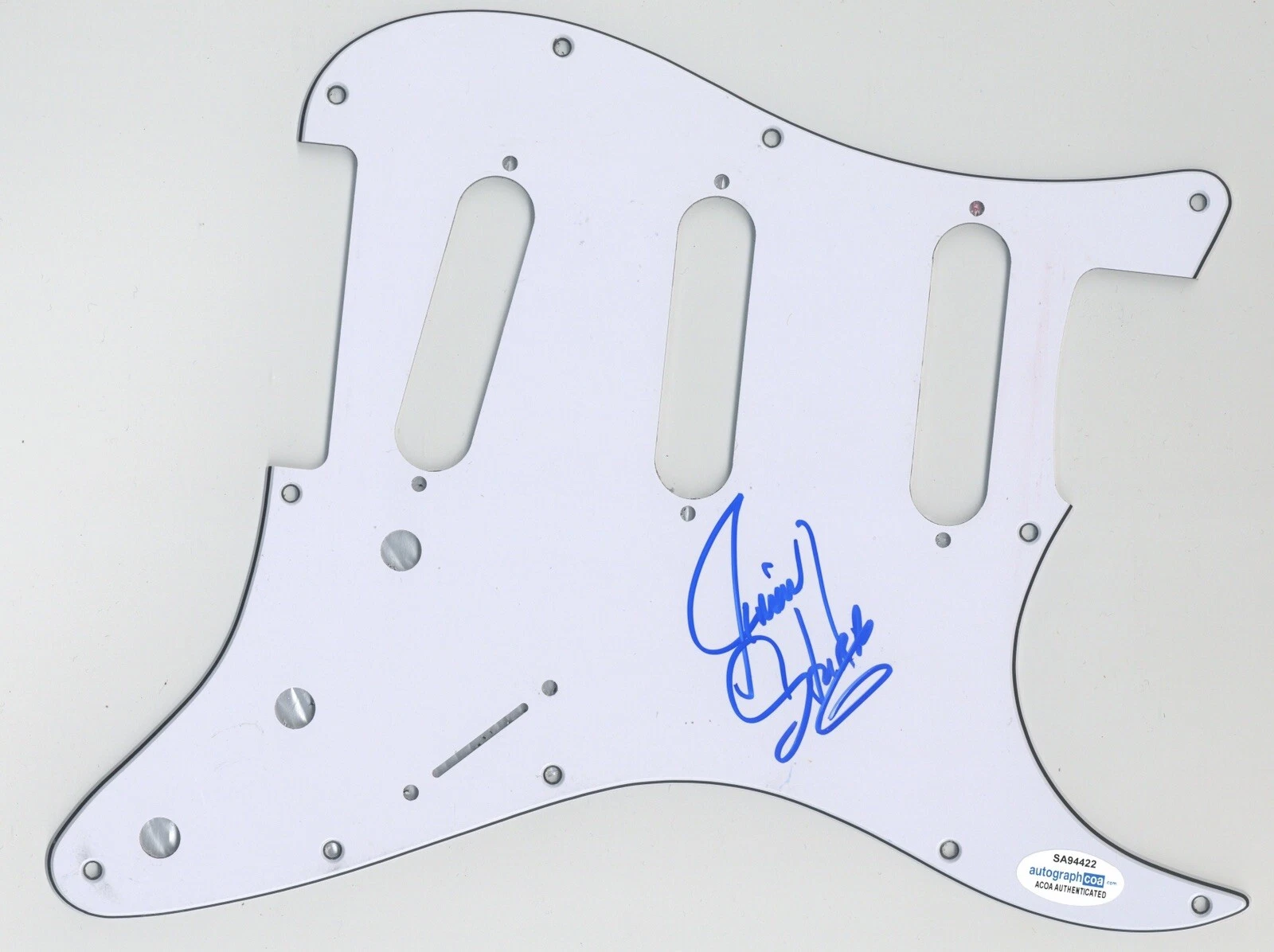 JIMMY STURR POLKA KING SIGNED AUTOGRAPH STRAT PICKGUARD GUITAR ACOA COA