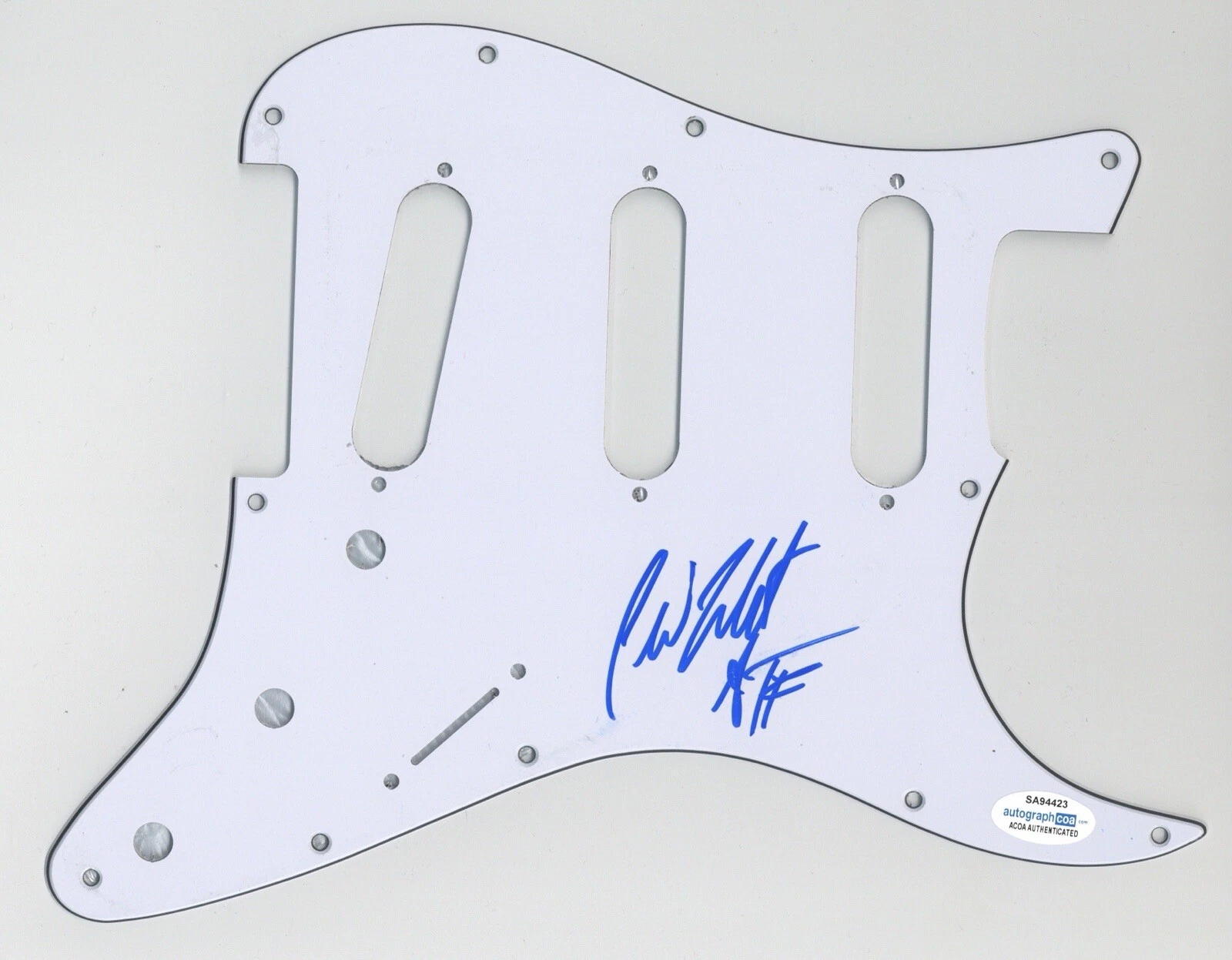 PHILLIP LABONTE ALL THAT REMAINS SIGNED AUTOGRAPH STRAT GUITAR PICKGUARD ACOA