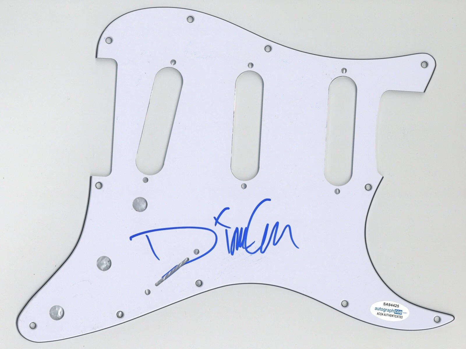 DINO CAZARES FEAR FACTORY SIGNED AUTOGRAPH STRAT PICKGUARD GUITAR ACOA COA METAL