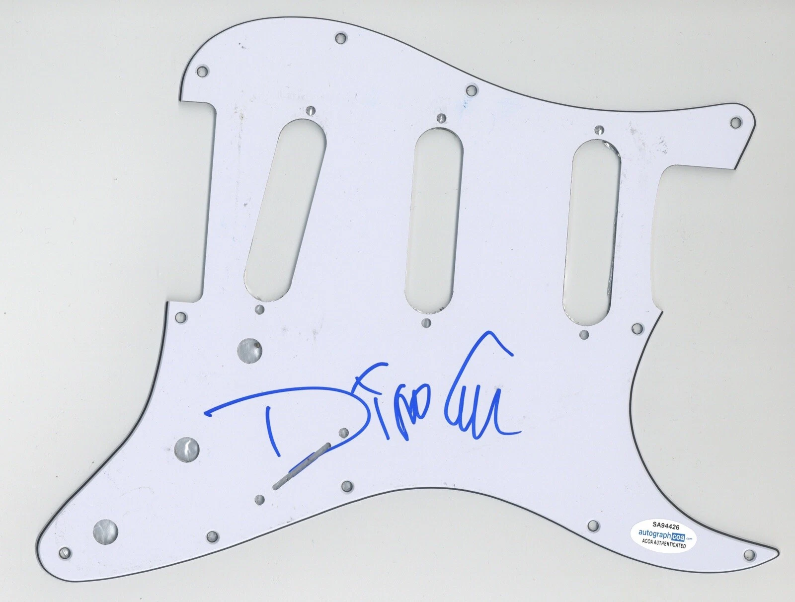 DINO CAZARES FEAR FACTORY SIGNED AUTOGRAPH STRAT PICKGUARD GUITAR ACOA COA METAL