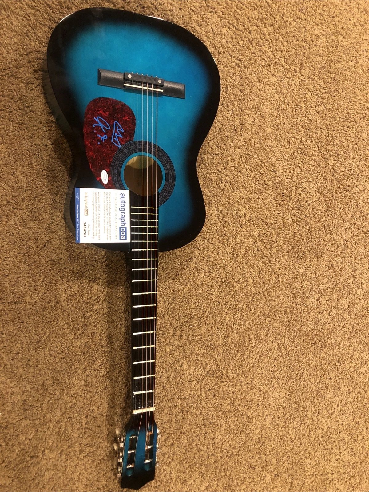 CHRISTONE KINGFISH INGRAM SIGNED AUTOGRAPH 38” ACOUSTIC GUITAR ACOA BLUES