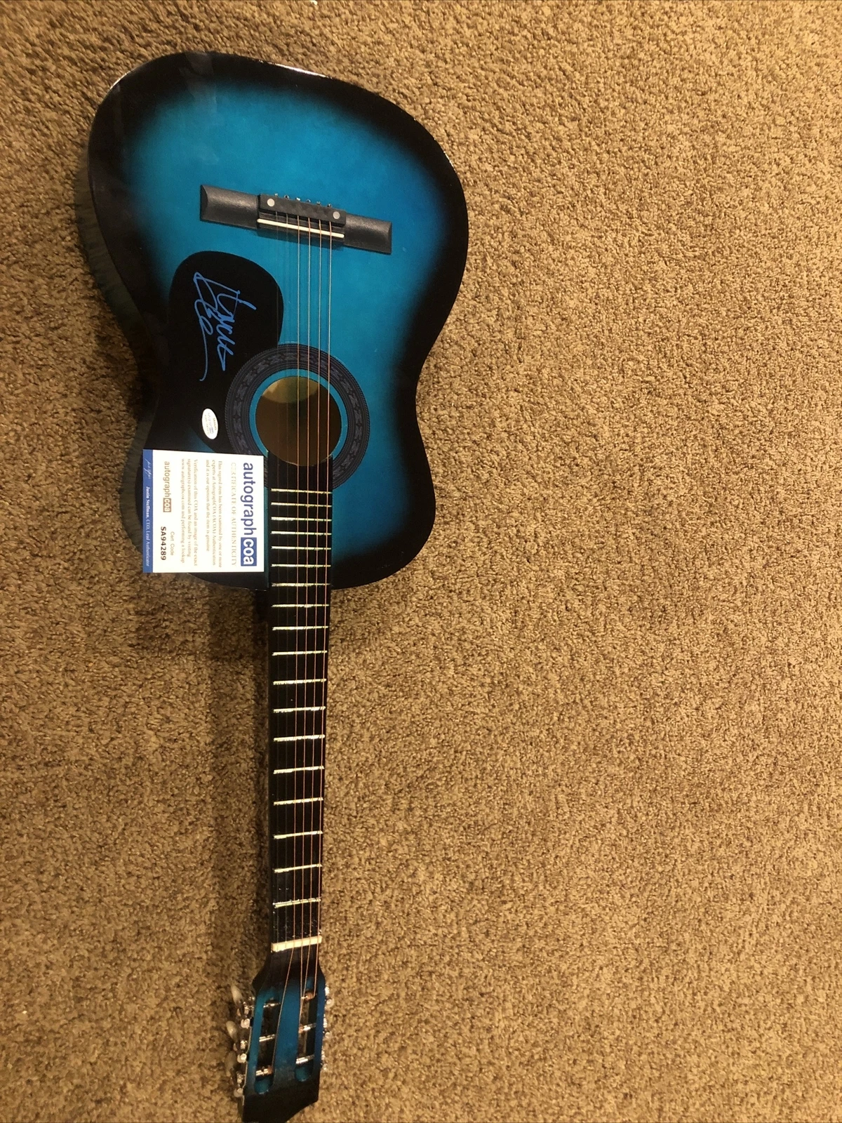 UNCLE KRACKER SIGNED AUTOGRAPH 38” ACOUSTIC GUITAR ACOA COA FOLLOW ME COUNTRY