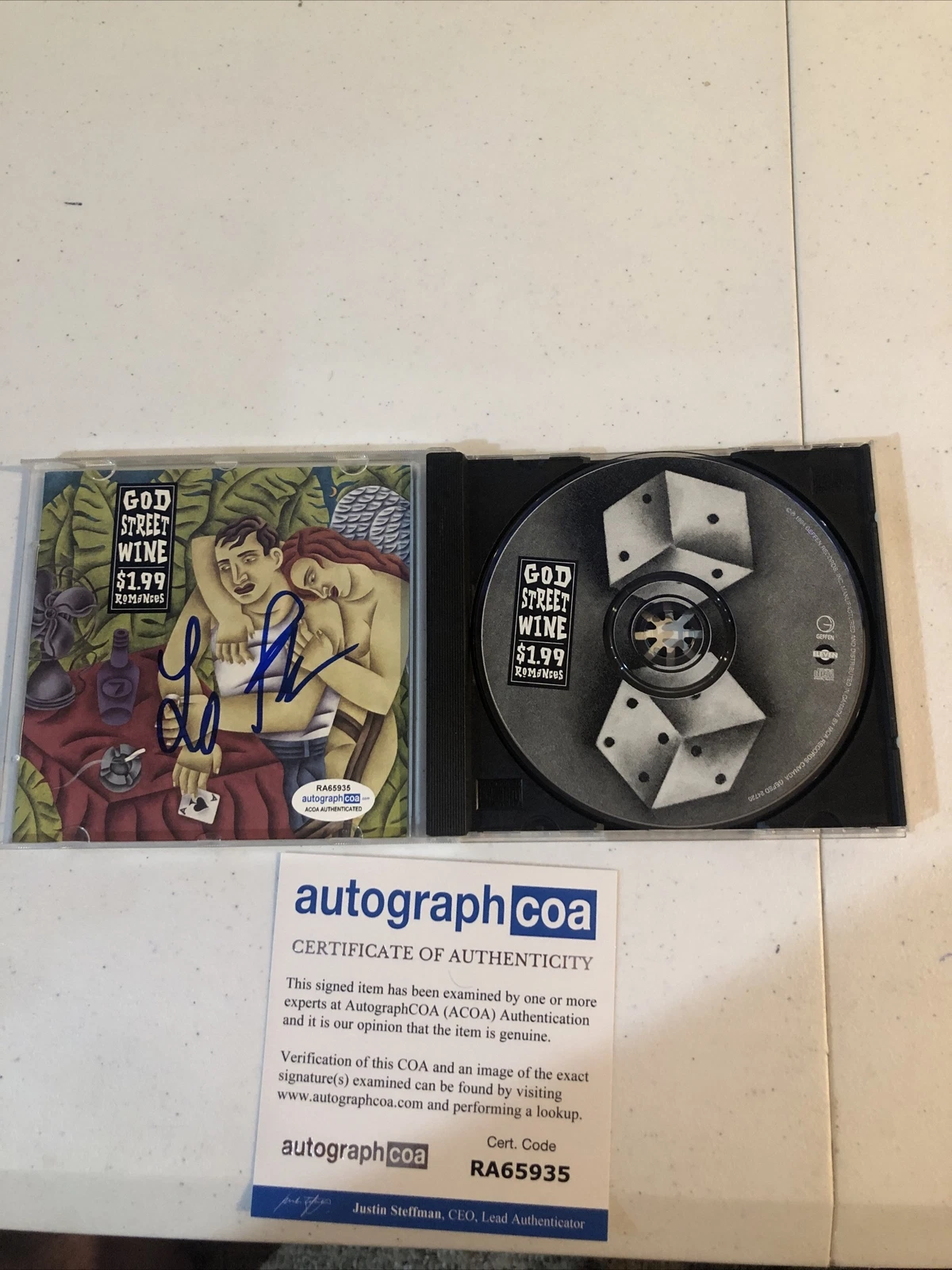 LO FABER GOD STREET WINE SIGNED AUTOGRAPH CD 1.99 ROMANCES ACOA