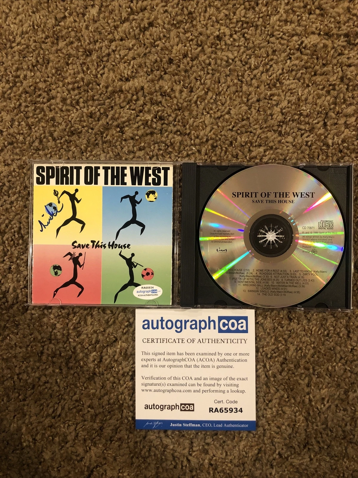 LINDA MCRAE SPIRIT OF THE WEST SIGNED AUTOGRAPH CD ACOA SAVE THIS HOUSE