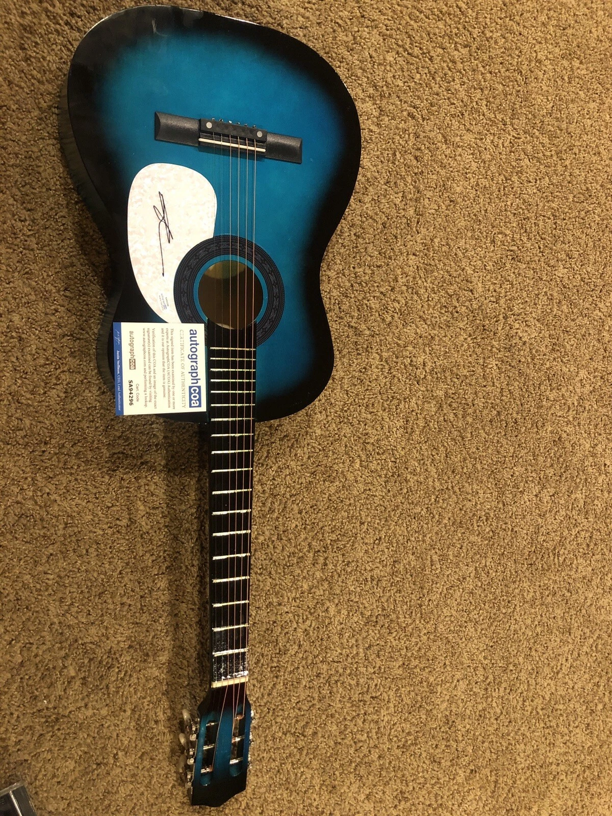 CHASE RICE SIGNED AUTOGRAPH 38” ACOUSTIC GUITAR ACOA EYES ON YOU COUNTRY