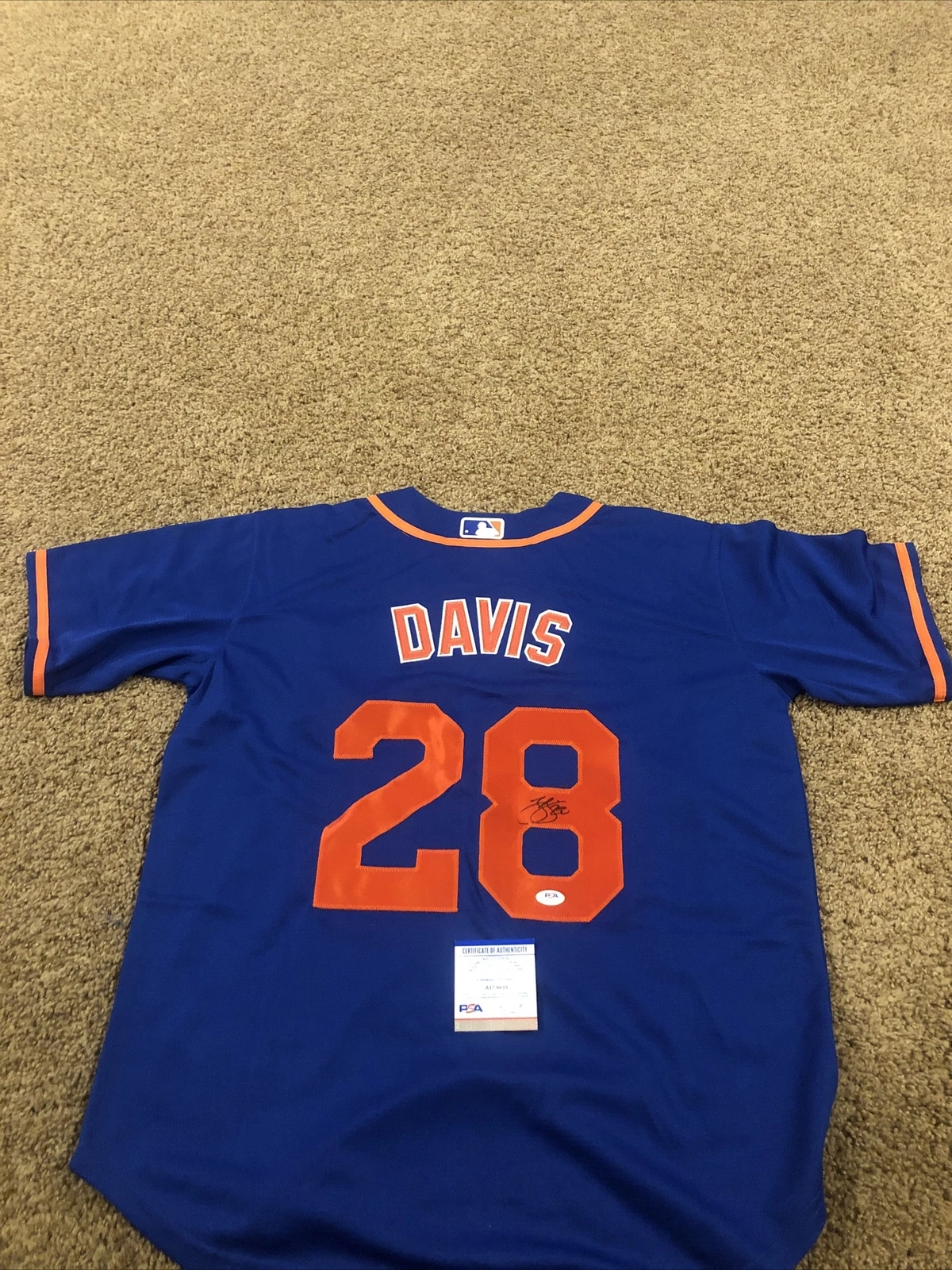 NEW YORK METS- JD DAVIS SIGNED AUTOGRAPH JERSEY PSA DNA COA STAR