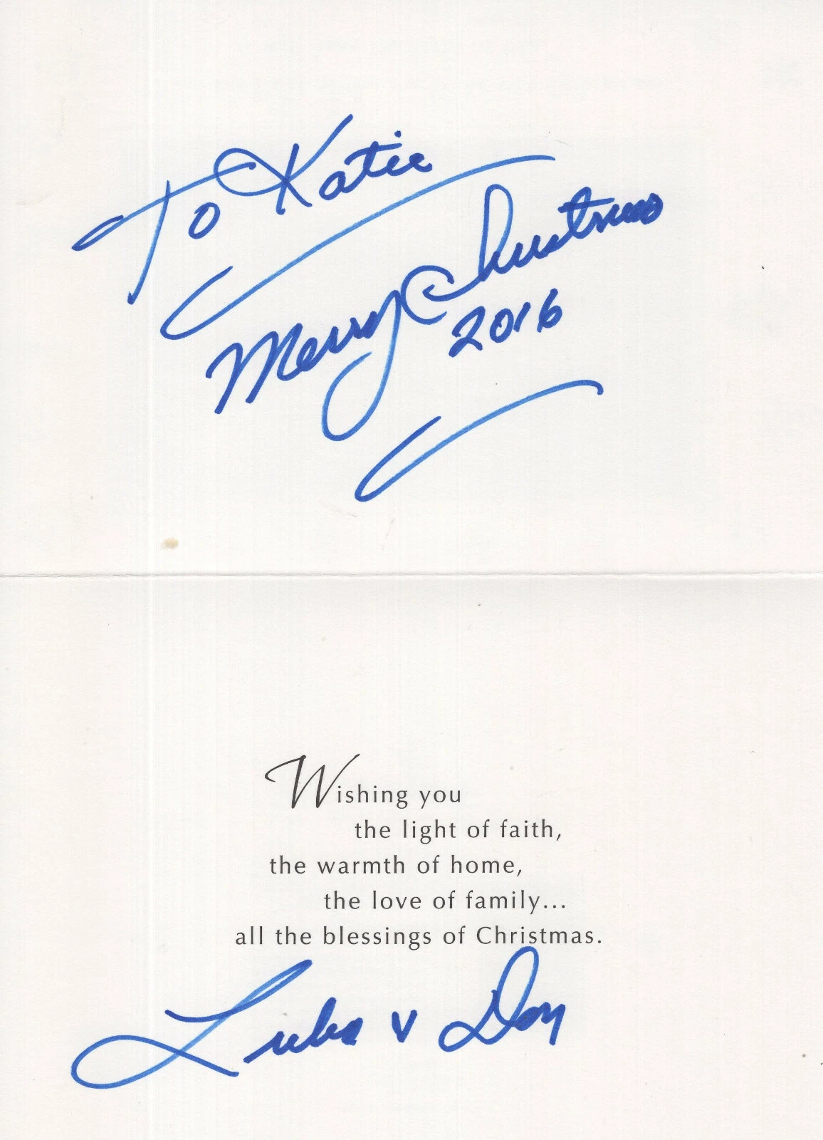 DON CHERRY AUTOGRAPHED CHRISTMAS CARD FROM 2016+COA       HOCKEY NIGHT IN CANAGA