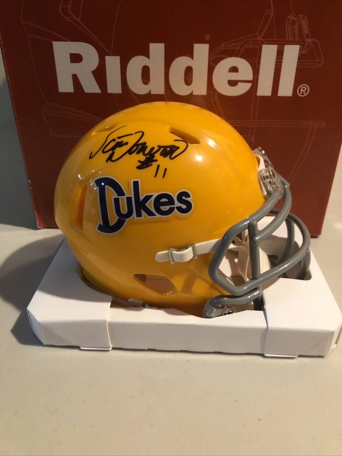 JAMES MADISON DUKES- SCOTT NORWOOD SIGNED AUTOGRAPH MINI HELMET TRISTAR COA RARE