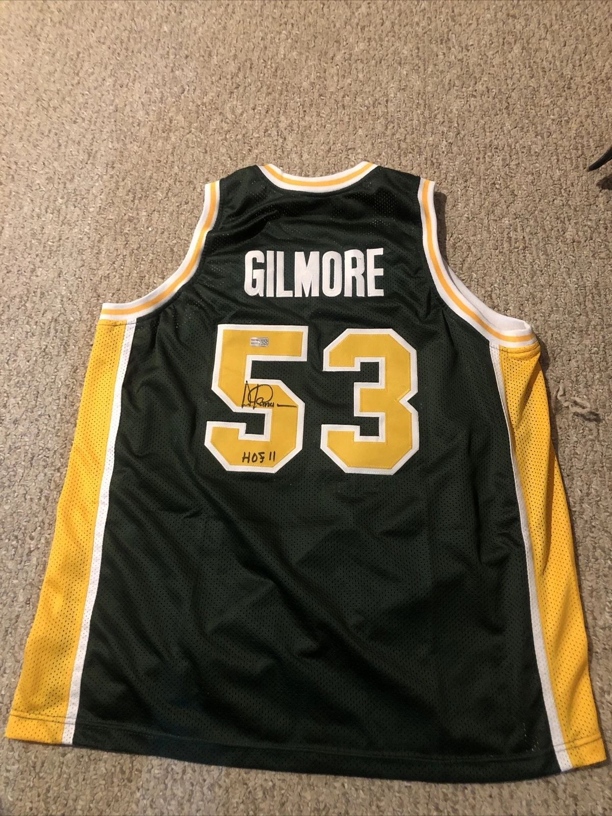 JACKSONVILLE DOLPHINS- ARTIS GILMORE SIGNED AUTOGRAPH JERSEY TRISTAR COA HOF NBA