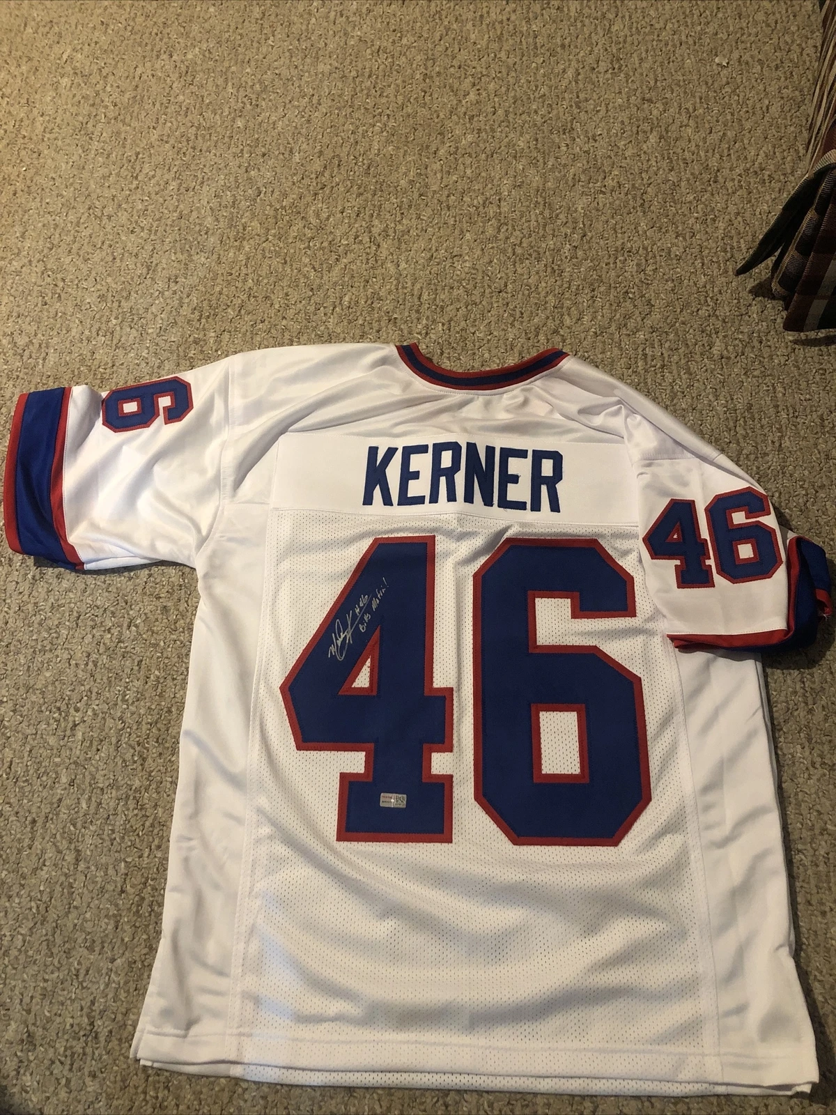 BUFFALO BILLS- MARLON KERNER SIGNED AUTOGRAPH JERSEY TRISTAR COA MAFIA