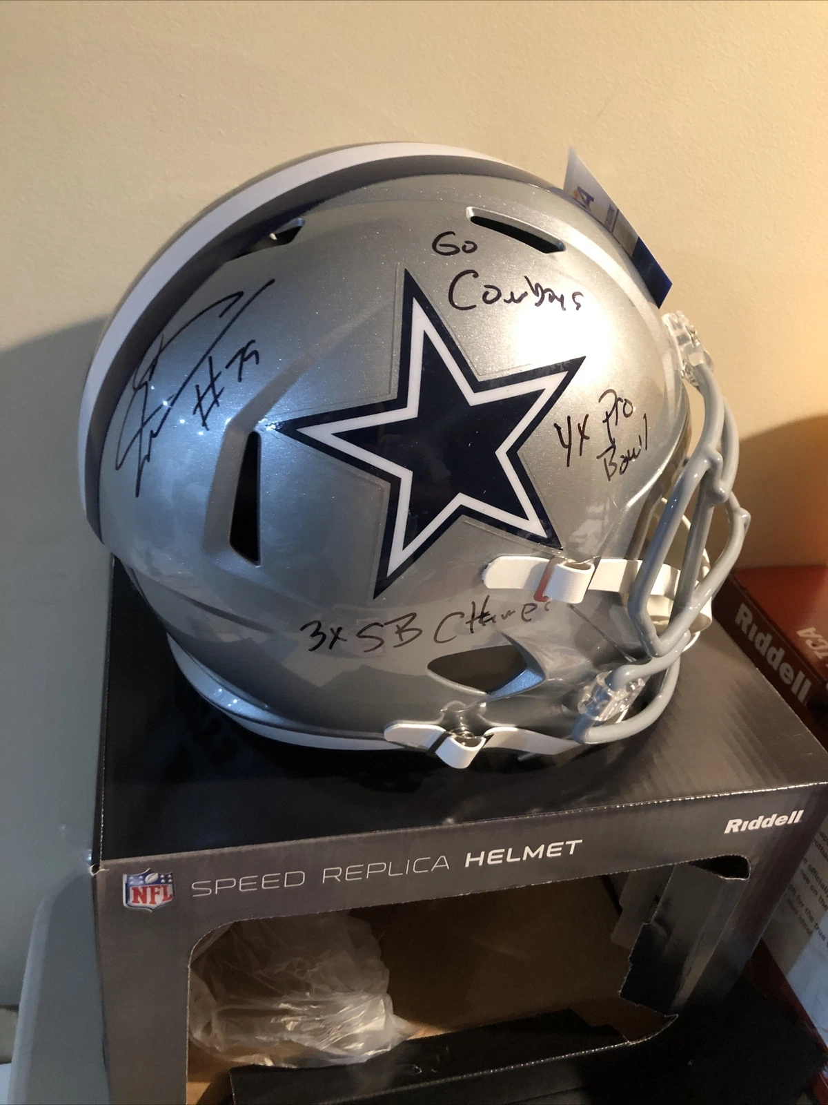 DALLAS COWBOYS- ERIK WILLIAMS SIGNED AUTOGRAPH REP FULL SIZE HELMET PSA COA RARE