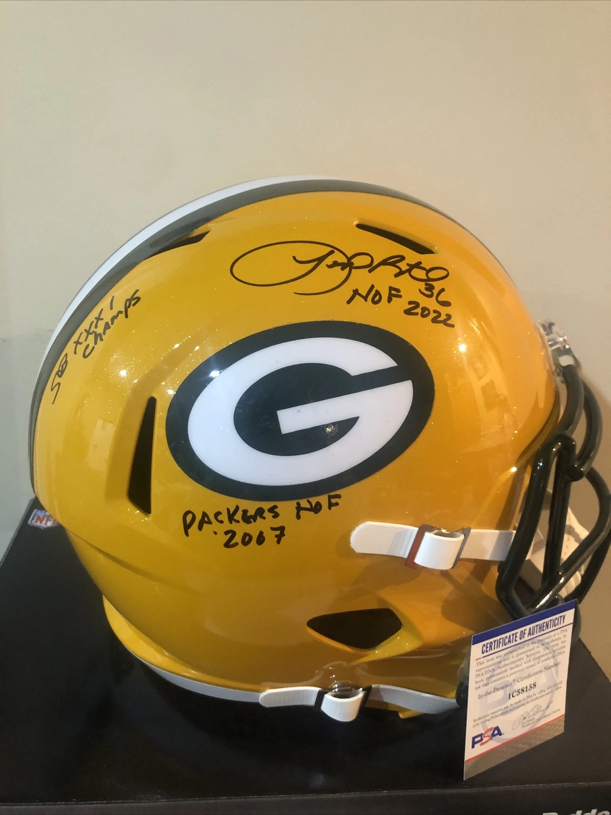 GREEN BAY PACKERS- LEROY BUTLER SIGNED AUTOGRAPH FULL SIZE SPEED REP HELMET PSA
