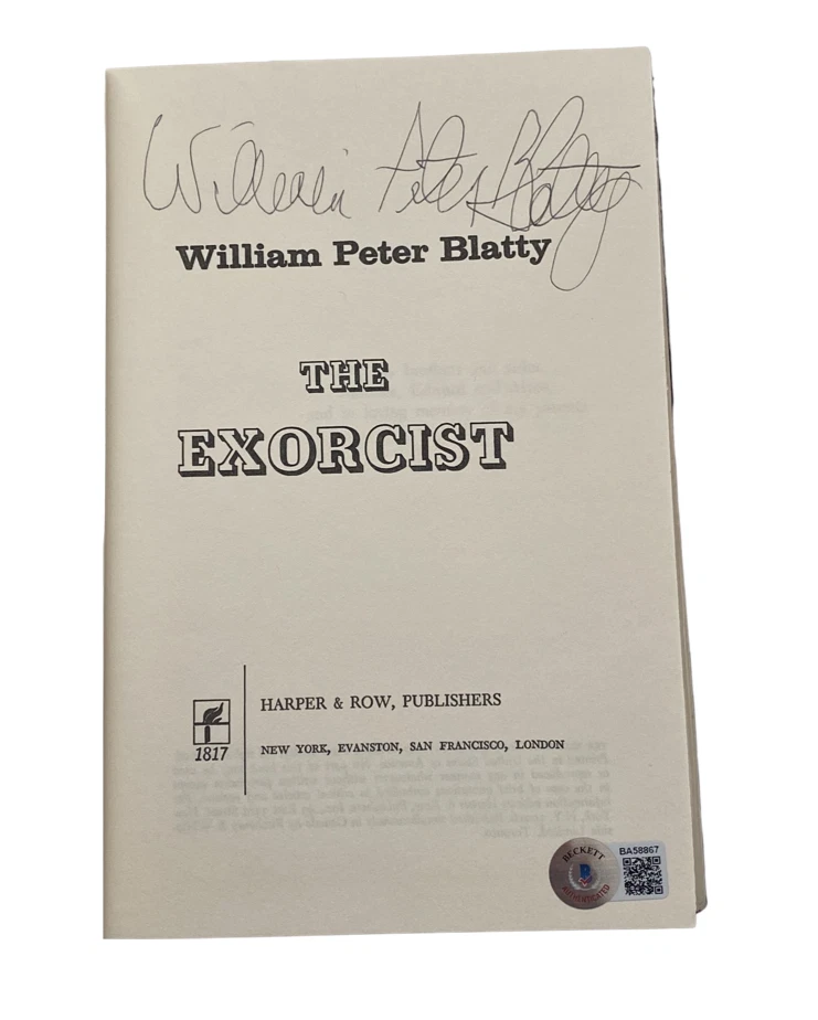 William Peter Blatty Signed The Exorcist Book Club Edition 1971 HC Beckett COA