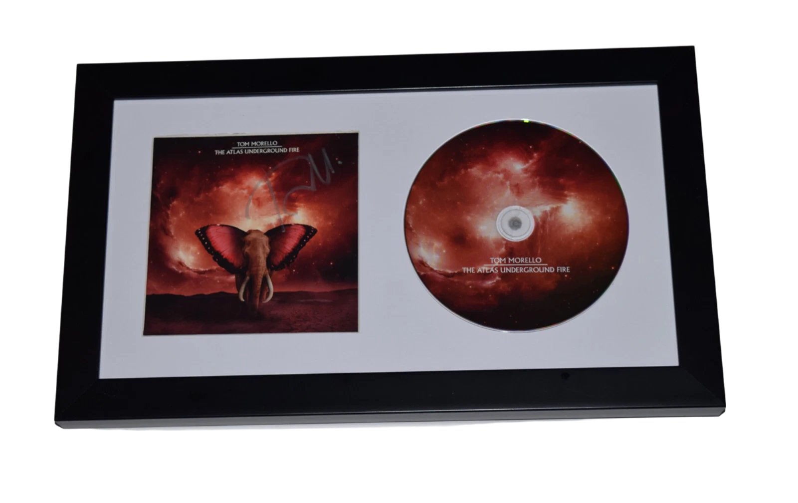 Tom Morello Signed Autographed Atlas Underground Framed CD Display Beckett COA