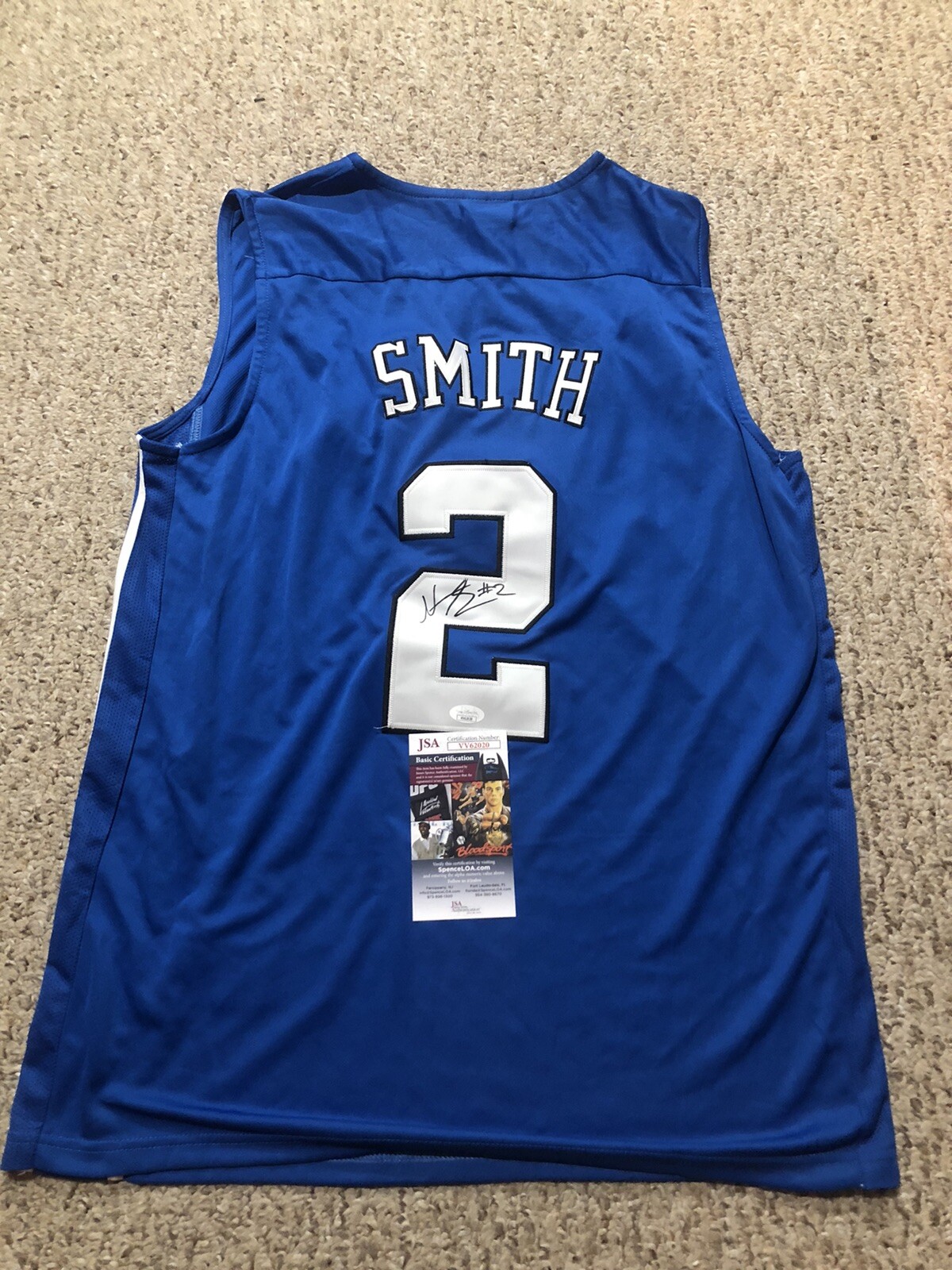 DUKE BLUE DEVILS- NOLAN SMITH SIGNED AUTOGRAPH JERSEY JSA COA ALL AMERICAN