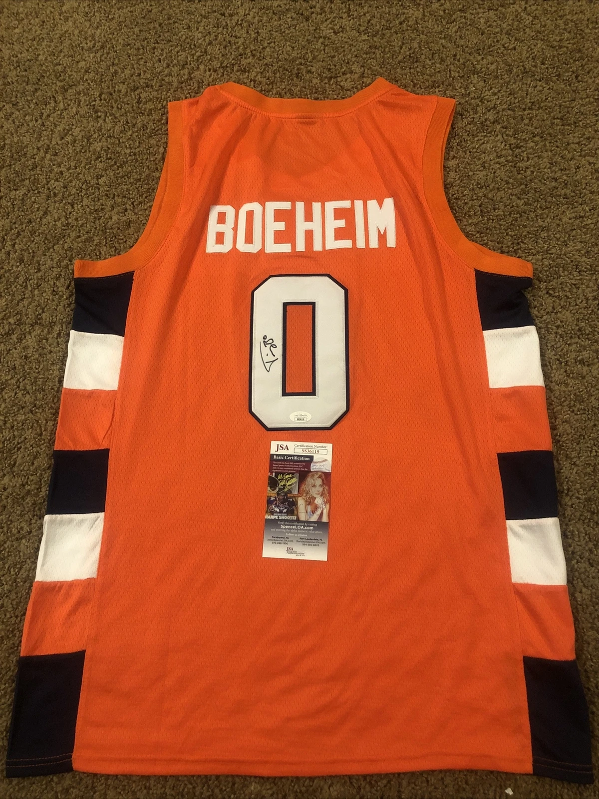 SYRACUSE ORANGE- JIMMY BOEHEIM SIGNED AUTOGRAPH JERSEY JSA COA BASKETBALL CUSE COLLECTIBLE MEMORABILIA