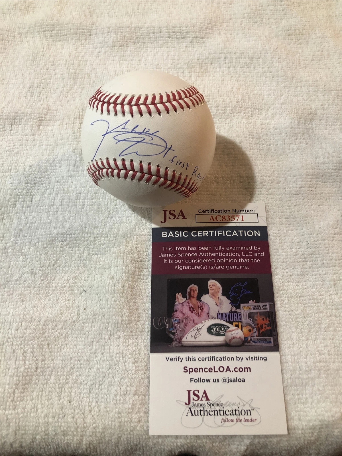 MIAMI MARLINS- KAHLIL WATSON SIGNED AUTOGRAPH ROMLB BASEBALL JSA COA FIRST RD