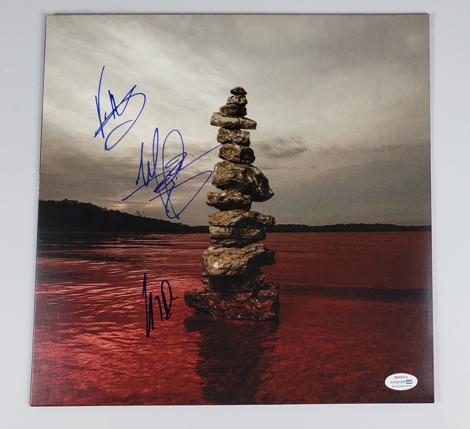 SEVENDUST BLOOD & STONE SIGNED AUTOGRAPH VINYL ALBUM ACOA LAJON & OTHERS