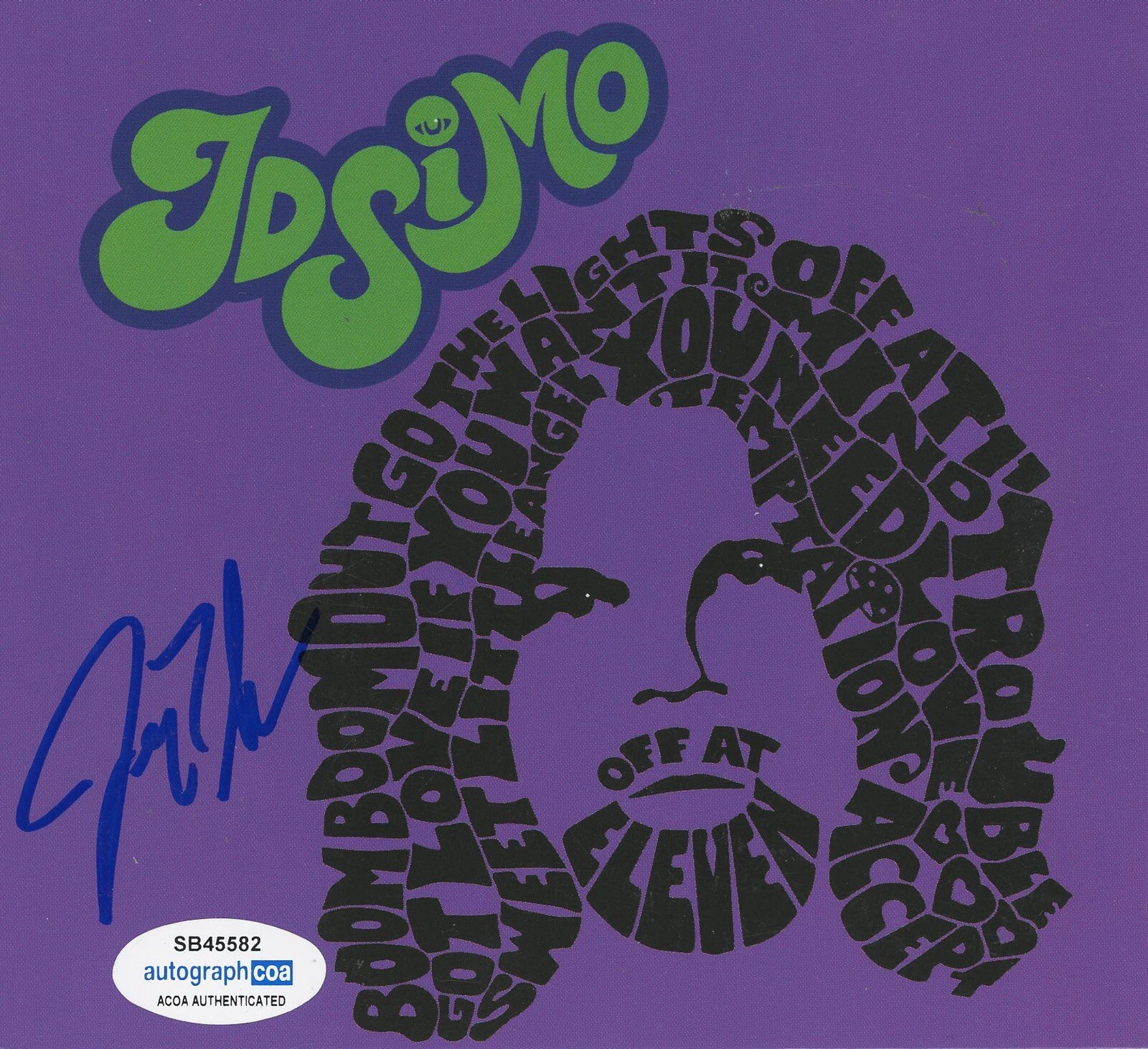 JD SIMO SIGNED AUTOGRAPH CD ACOA COA OFF AT 11