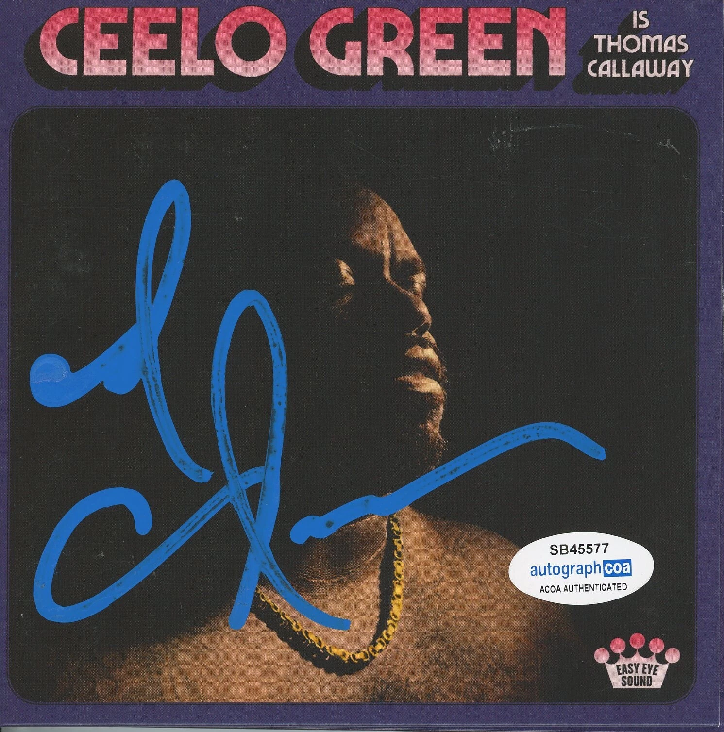 CEELO GREEN IS THOMAS CALLAWAY SIGNED AUTOGRAPH CD ACOA COA RARE