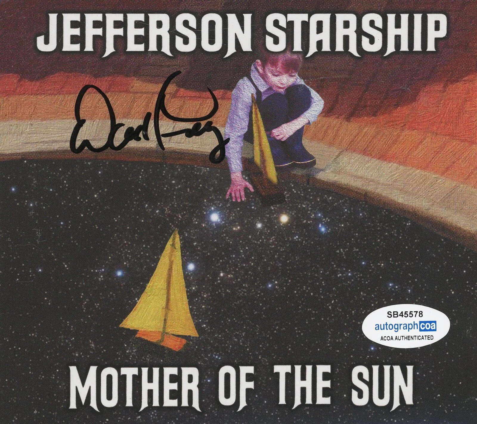 DAVID FREIBERG JEFFERSON STARSHIP SIGNED AUTOGRAPH MOTHER OF THE SUN CD ACOA COA