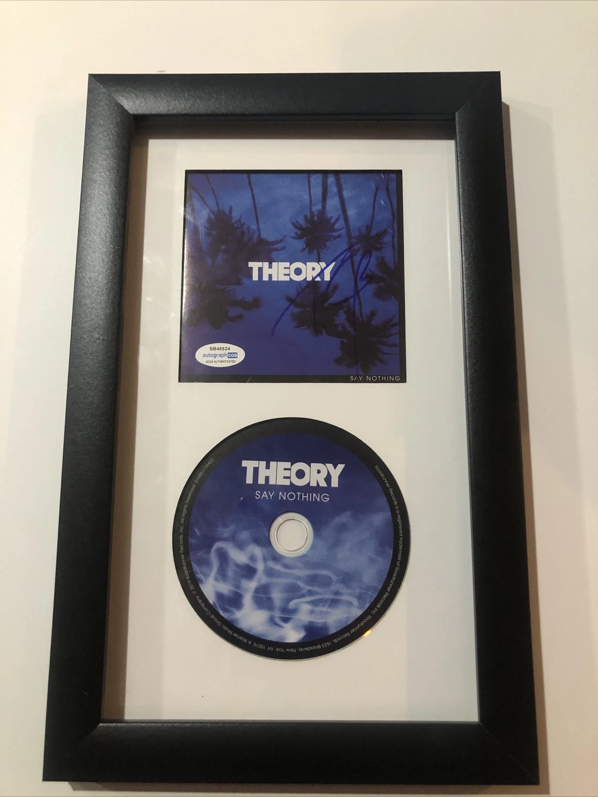TYLER CONNOLLY THEORY OF A DEADMAN SIGNED AUTOGRAPH FRAMED CD SAY NOTHING ACOA