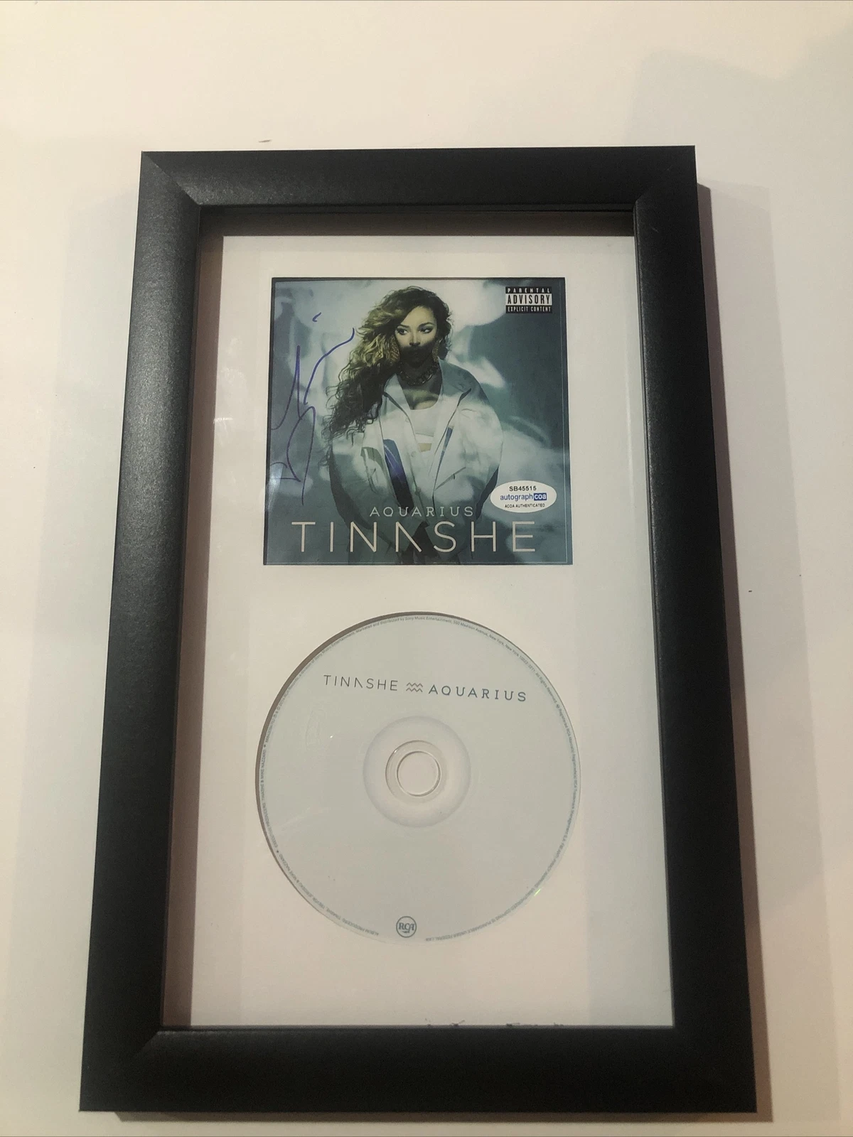 TINASHE SIGNED AUTOGRAPH AQUARIUS FRAMED CD DISPLAY ACOA COA