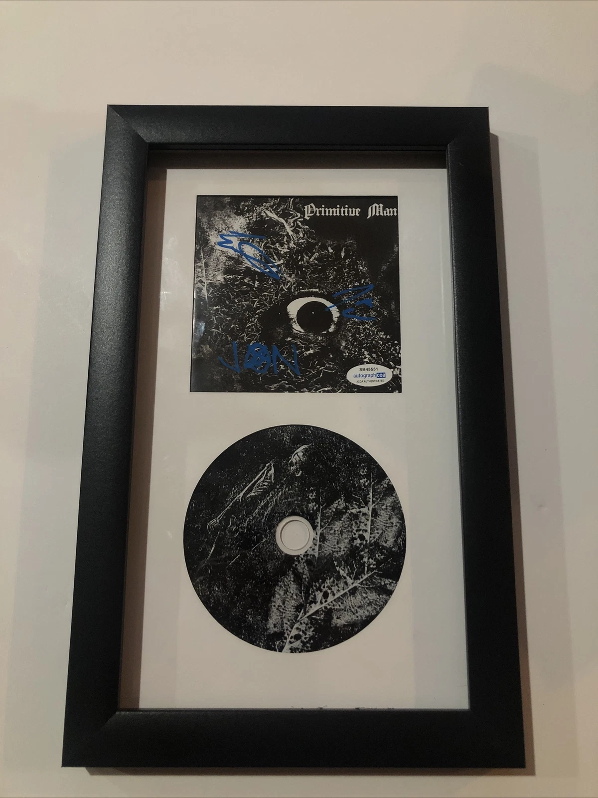 PRIMITIVE MAN SIGNED AUTOGRAPH FRAMED CD DISPLAY IMMERSION ACOA FULL BAND