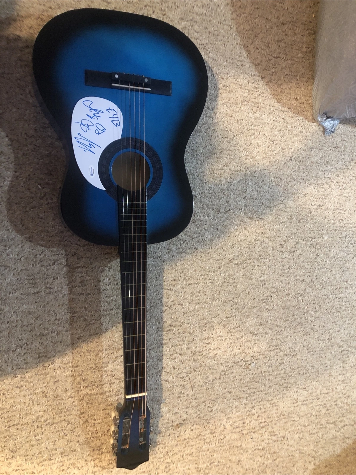 ELI YOUNG BAND SIGNED AUTOGRAPH 38” ACOUSTIC GUITAR ACOA FULL BAND COUNTRY