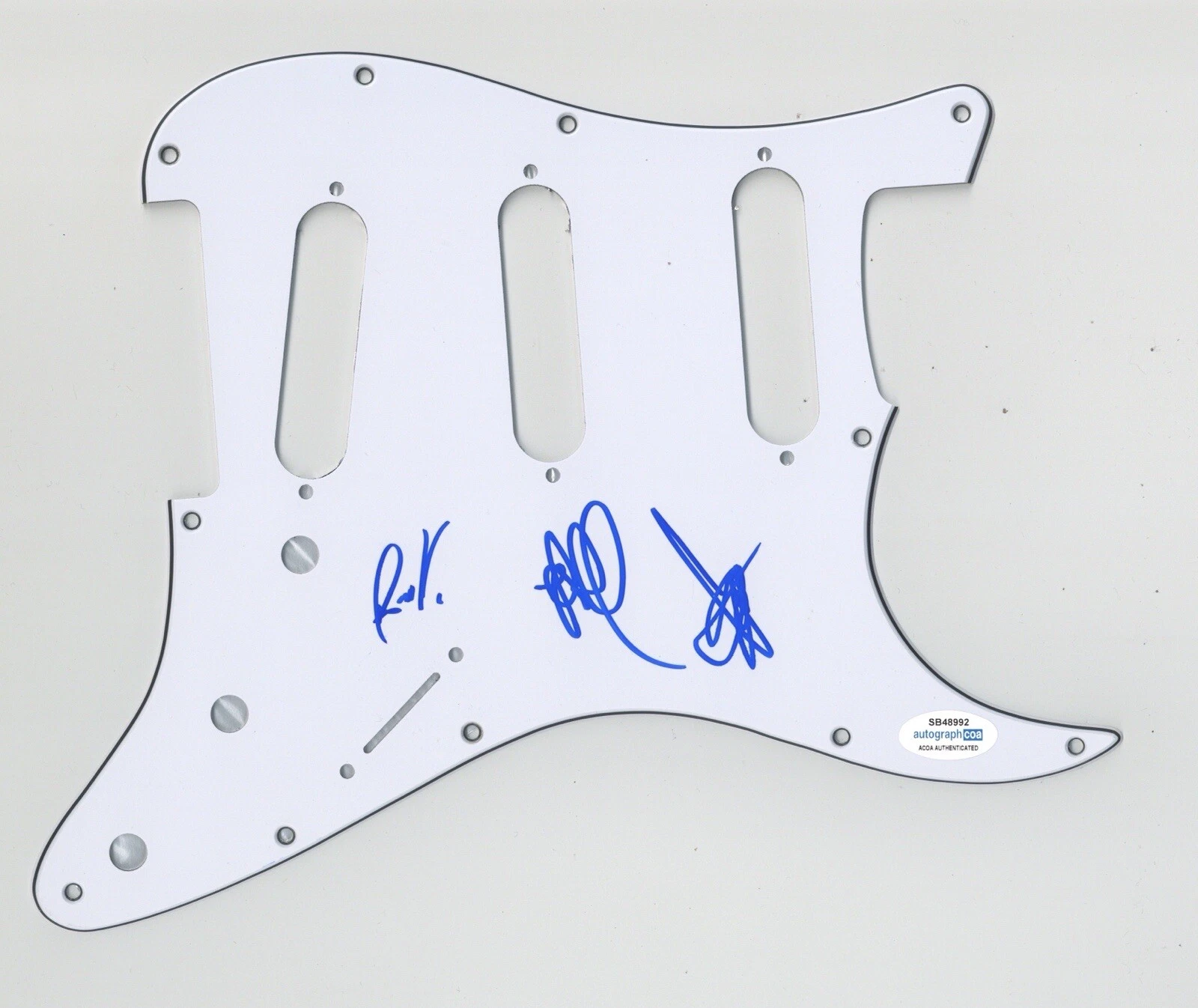 THE VEER UNION SIGNED AUTOGRAPH STRAT ELECTRIC GUITAR PICKGUARD ACOA COA METAL
