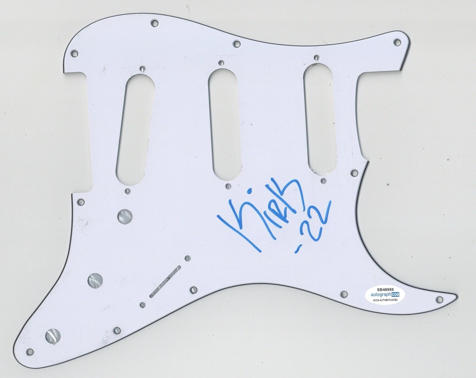 KIRK WINDSTEIN CROWBAR DOWN SIGNED AUTOGRAPH STRAT  PICKGUARD ACOA COA