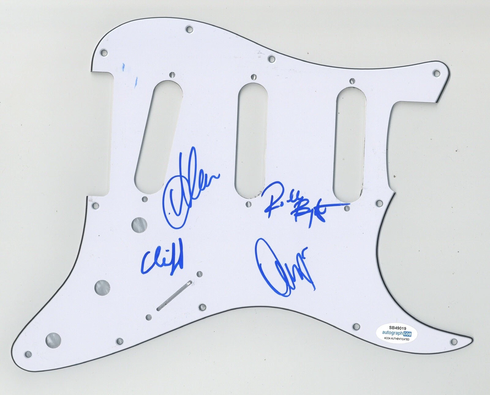 AVERAGE WHITE BAND SIGNED AUTOGRAPH STRAT ELECTRIC GUITAR PICKGUARD ACOA