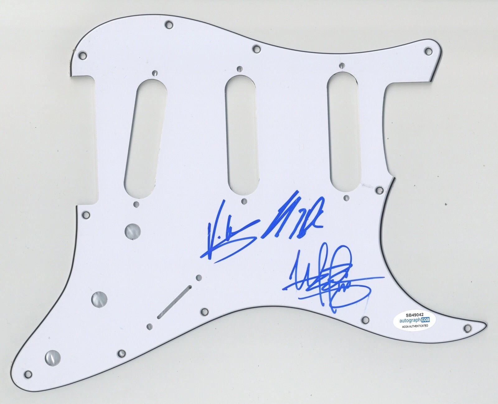 SEVENDUST SIGNED AUTOGRAPH STRAT GUITAR PICKGUARD ACOA LAJON WITHERSPOON X2