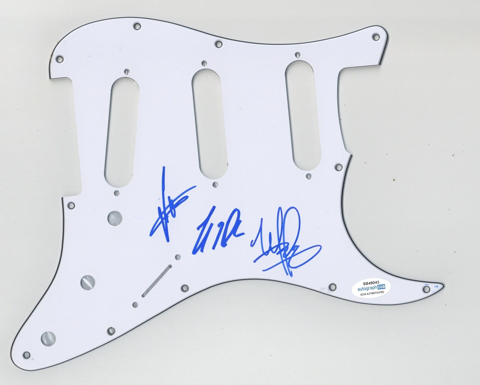 SEVENDUST SIGNED AUTOGRAPH STRAT GUITAR PICKGUARD ACOA LAJON WITHERSPOON X2