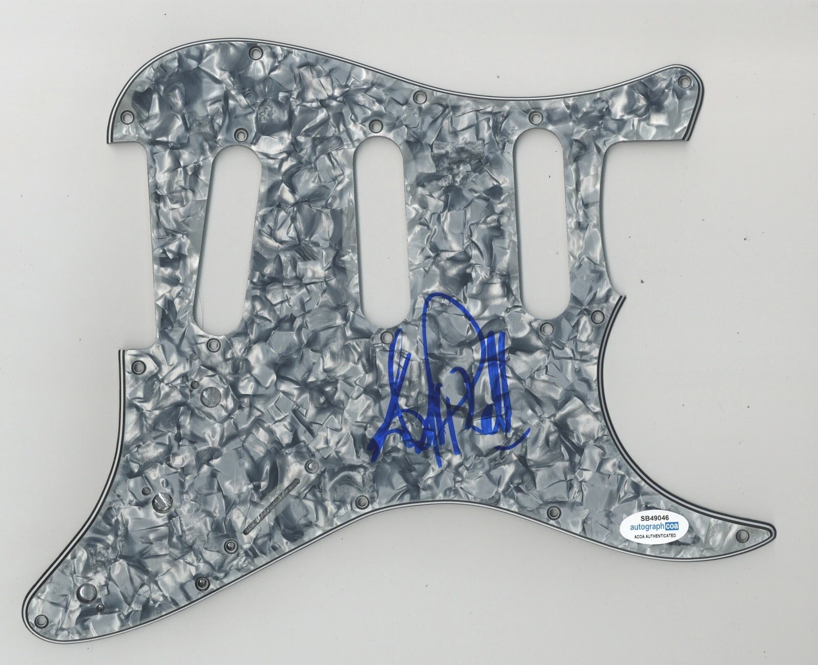 ANDY POWELL WISHBONE ASHE SIGNED AUTOGRAPH STRAT GUITAR PICKGUARD ACOA RARE
