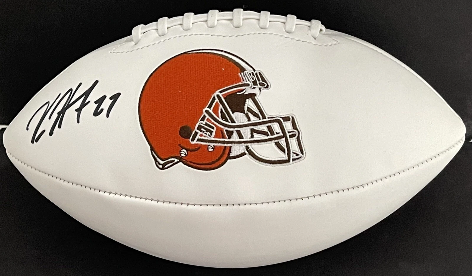 Kareem Hunt Signed Autographed Cleveland Browns Logo Football Psa/Dna