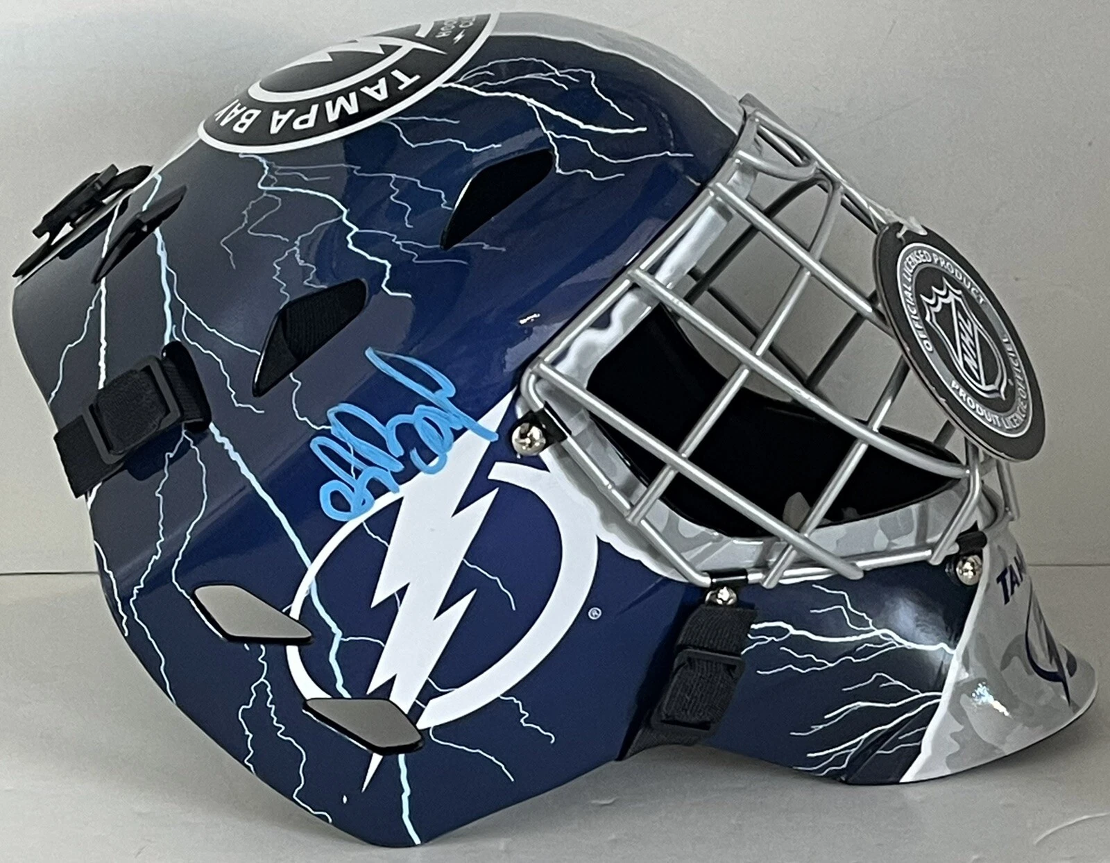 ANDREI VASILEVSKIY SIGNED TAMPA BAY LIGHTNING F/S GOALIE MASK JSA COA HELMET