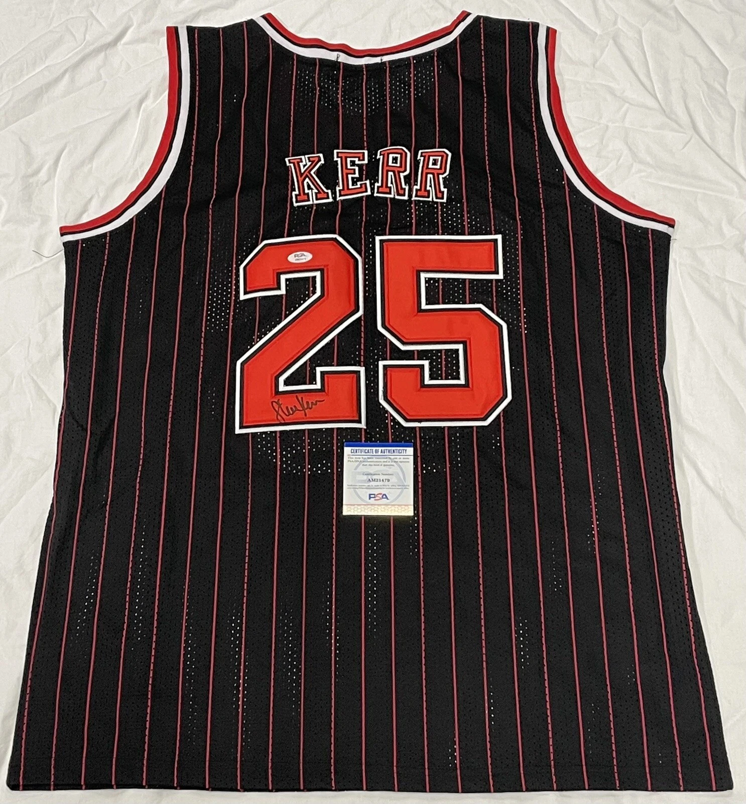 Steve Kerr Signed Autographed Chicago Bulls Jersey Warriors PSA/DNA