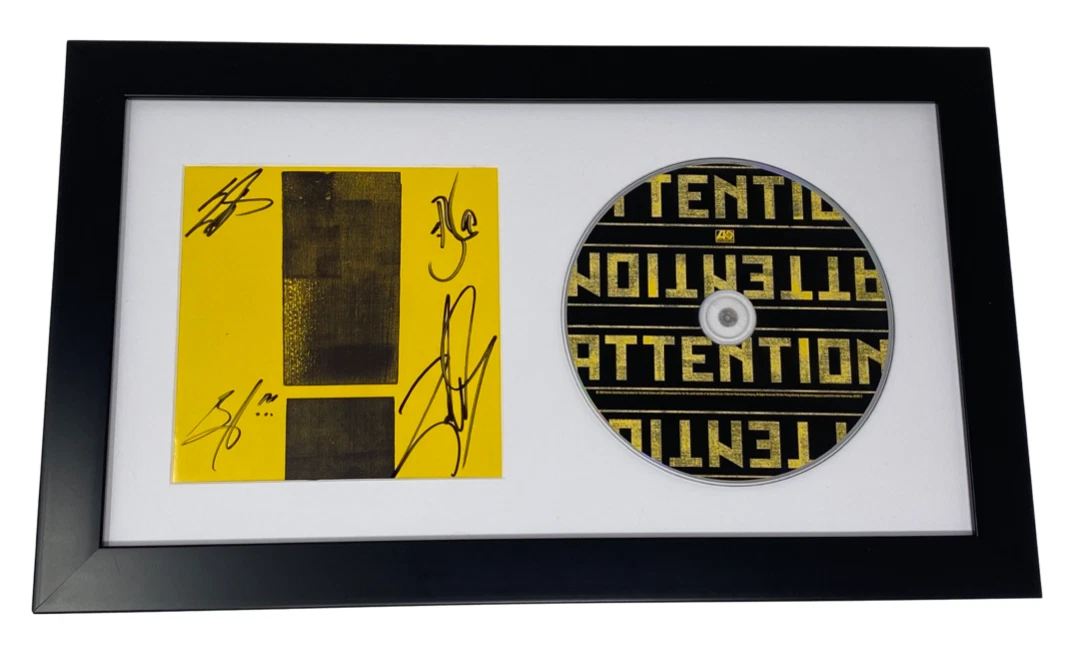 Shinedown Band Signed Autographed Attention Attention Framed CD Display ACOA COA