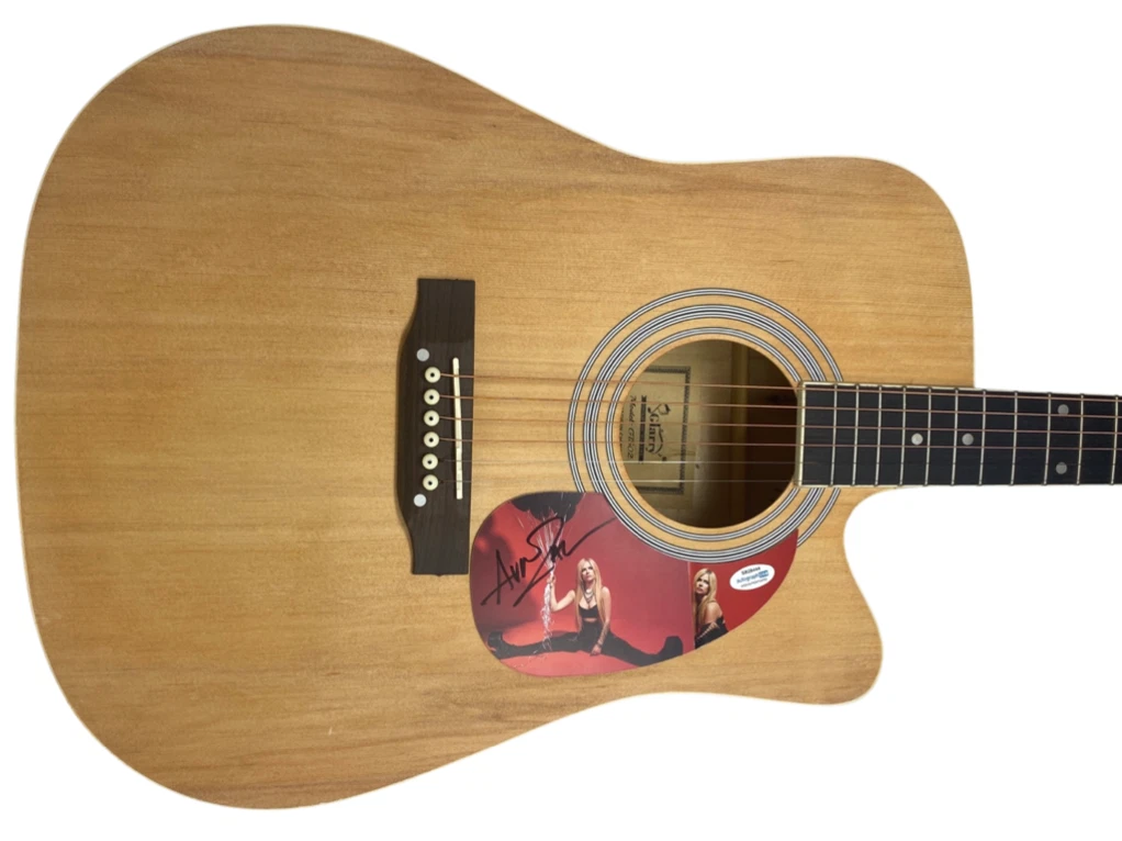 Avril Lavigne Signed Autographed Full Size Acoustic Guitar ACOA COA