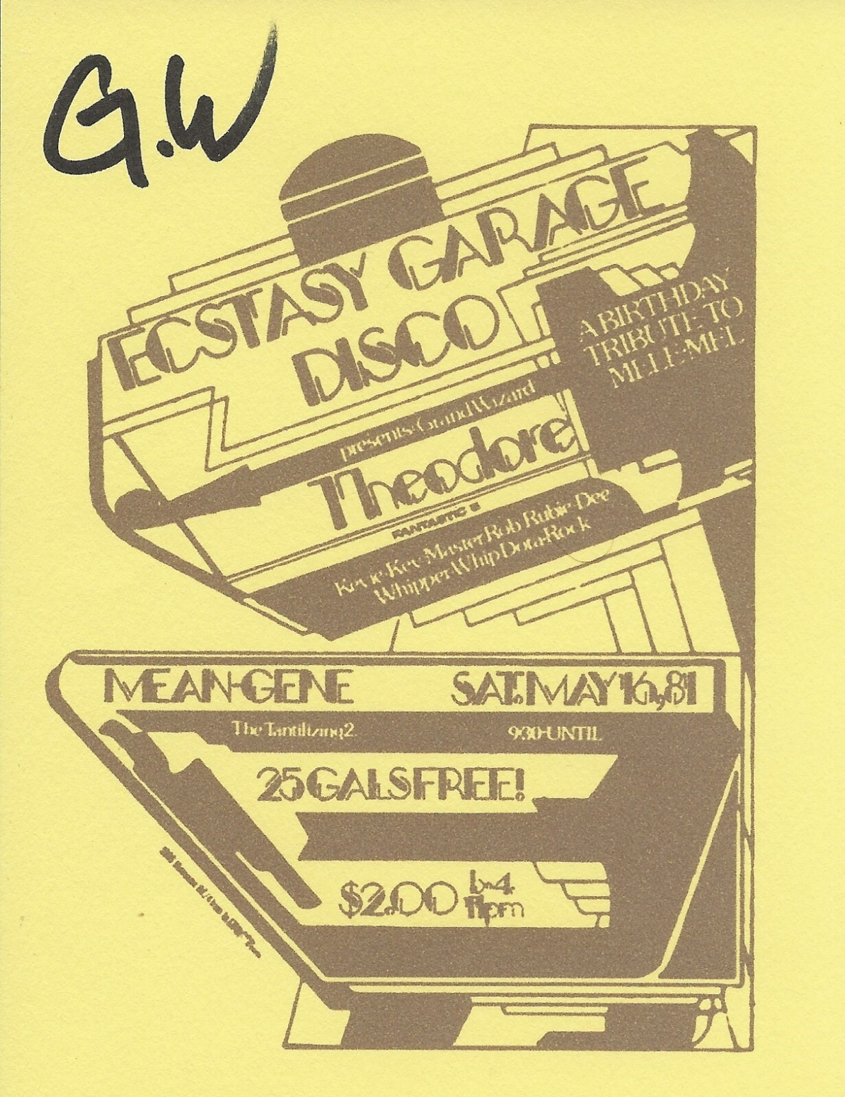 Grand Wizzard Theodore SIGNED Replica Concert Advert #1 COA Hip Hop Pioneer