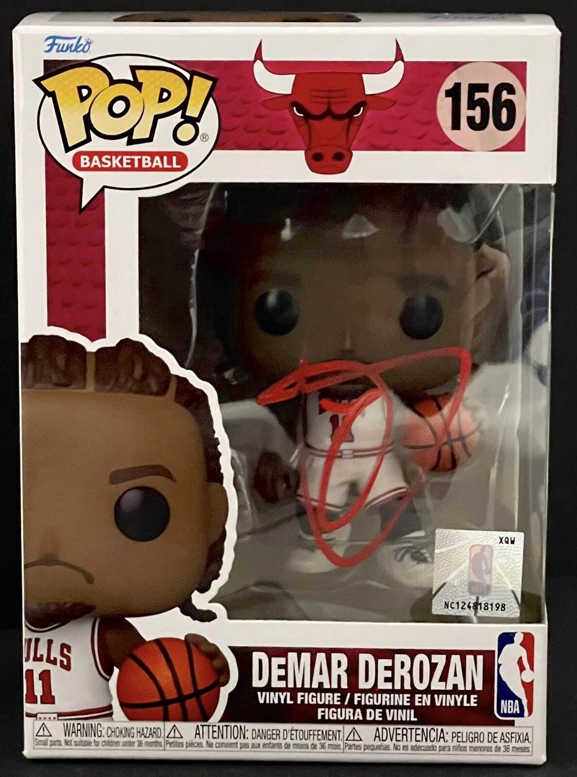 DeMar Derozan Signed Autographed Chicago Bulls Funko Pop New JSA COA