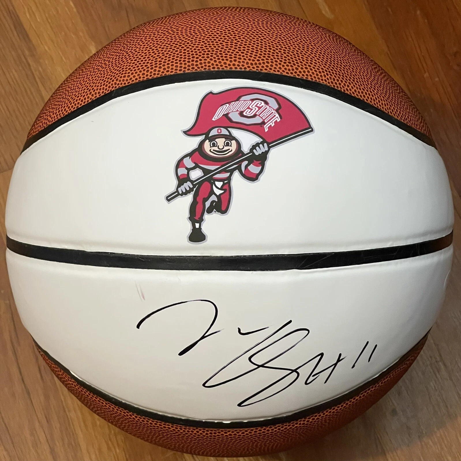 Mike Conley Jr Signed Autographed Ohio State Buckeyes Logo Basketball JSA